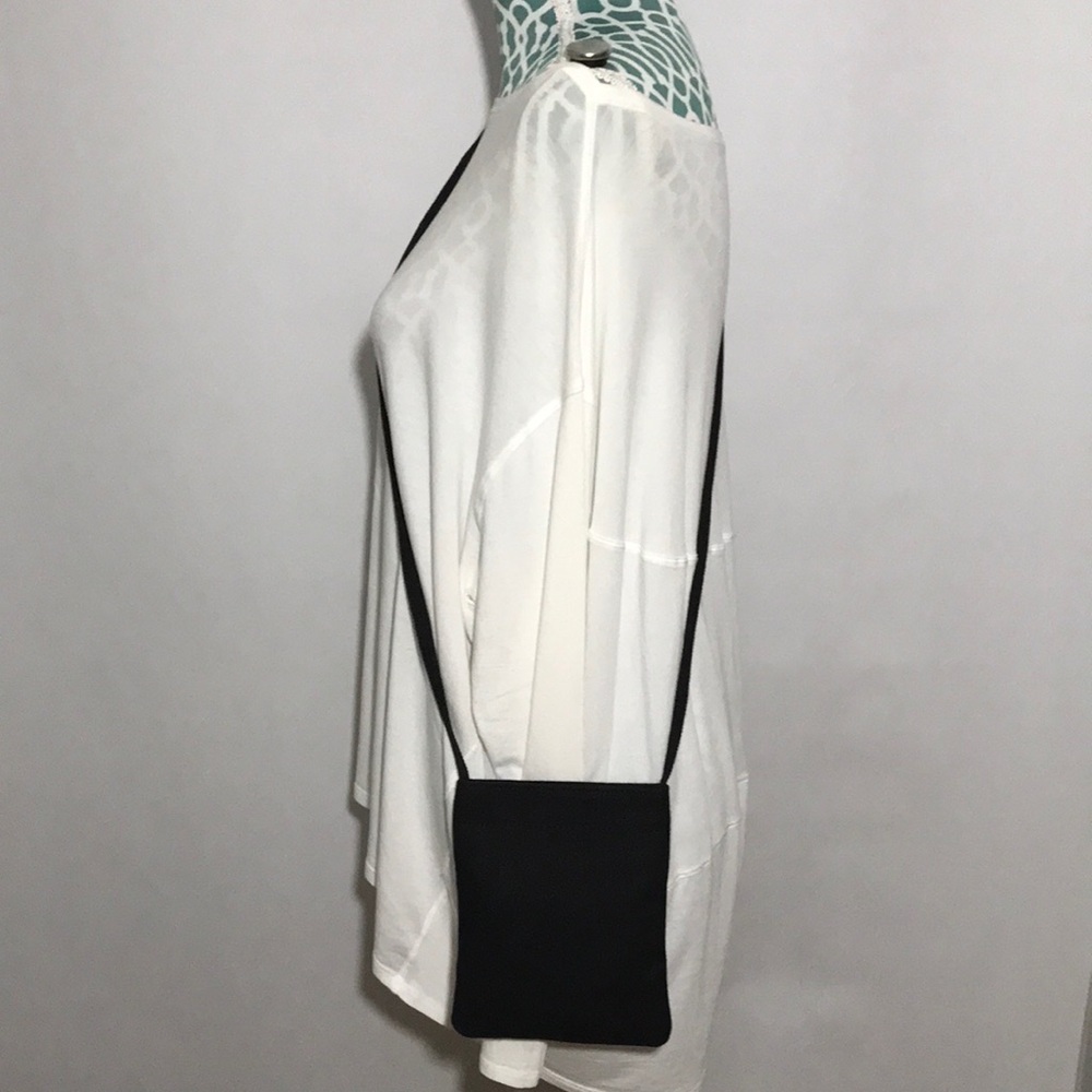 Brandy Melville Black Cotton Mini Phone Crossbody Purse Bag - Picture 1 of 8